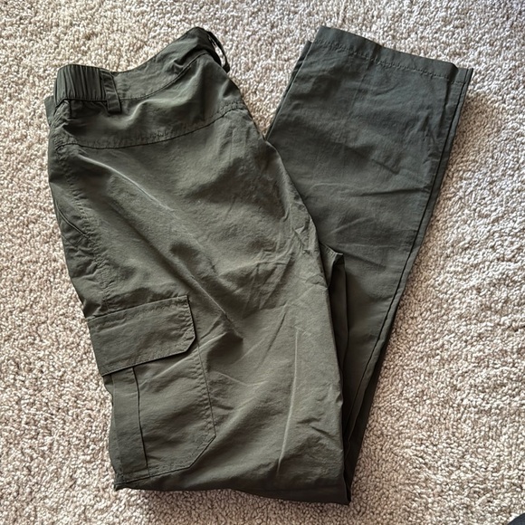 Women's Olive Wide Leg Pants - Picture 3 of 3